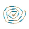 Enamel Bar Link Chain Necklace STAS-B025-02G-02-3