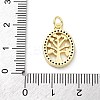 Brass Micro Pave Cubic Zirconia Pendants KK-S510-36G-02-3