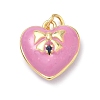 Brass Micro Pave Cubic Zirconia Charms KK-C156-20G-03-1