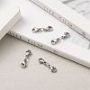 Non-Tarnish 304 Stainless Steel Double Lobster Claw Clasps STAS-E163-57P-B-7
