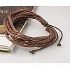 Waxed Cotton Cord Bracelets X-BJEW-H316-M-2