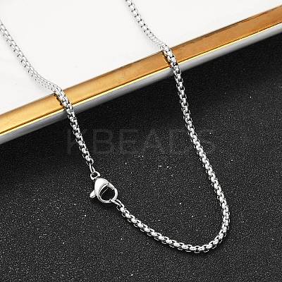 Tarnish Resistant 304 Stainless Steel Venetian Chain Necklace Making STAS-A028-N032P-1