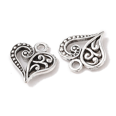Tibetan Style Filigree Alloy Heart Charms LS-TIBEP-0277-AS-RS-1