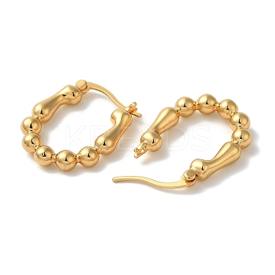 Rack Plating Brass Hoop Earrings for Women EJEW-L224-76G-1