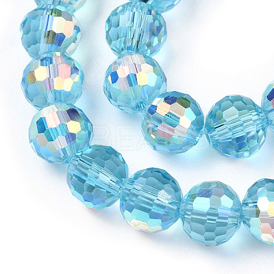 Transparent Electroplate Glass Beads Strands EGLA-N012-001-B12-1