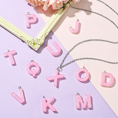 26Pcs 26 Styles Luminous Resin Pendants RESI-YW0003-42-1