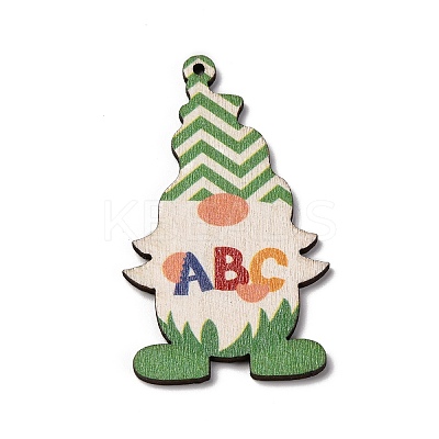 Printed Wood Pendants WOOD-B009-02E-1