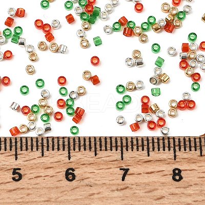 4 Colors 11/0 Christmas MIYUKI Delica Seed Beads SEED-X0058-22-1