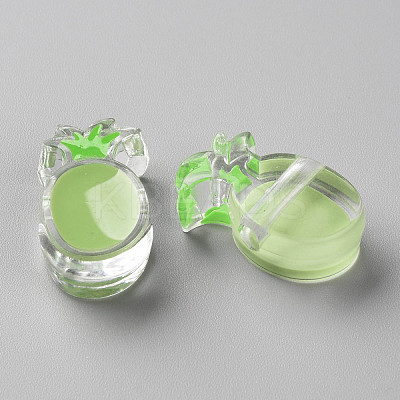Transparent Enamel Acrylic Beads TACR-S155-002D-1