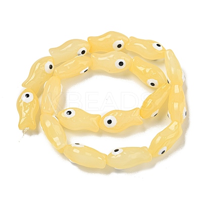 Handmade Transparent Glass Beads GLAA-N0028-03G-1