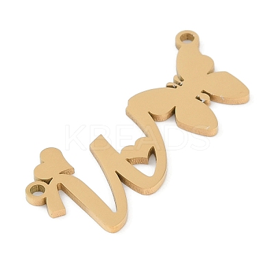 304 Stainless Steel Pendants STAS-L279-002G-W-1