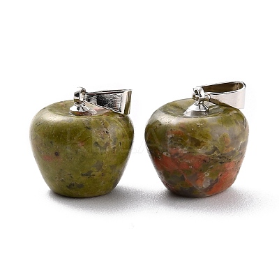 Natural Unakite Pendants G-Z022-01D-1