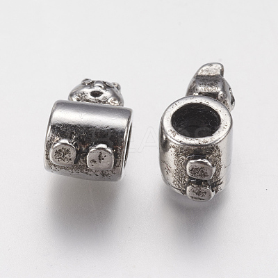 Ion Plating(IP) 304 Stainless Steel European Beads STAS-J022-108AS-1