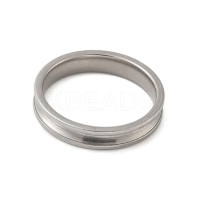 304 Stainless Steel Grooved Ring Settings STAS-D151-01C-P-1