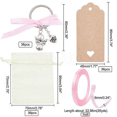 DIY Angel Series Keychain Gift Kits DIY-PH0001-15-1