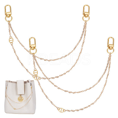 4Pcs Aluminum Cable Chain Pendant Decoration HJEW-DR00147-1