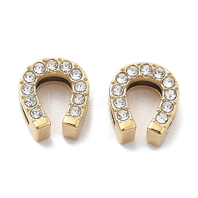 PVD Vacuum Plating 304 Stainless Steel Crystal Rhinestone Beads SATS-R130-02G-03-1