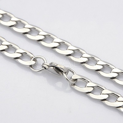 Tarnish Resistant Trendy Unisex 304 Stainless Steel Curb Chain Twisted Chain Necklaces LS-STAS-E063-04-1