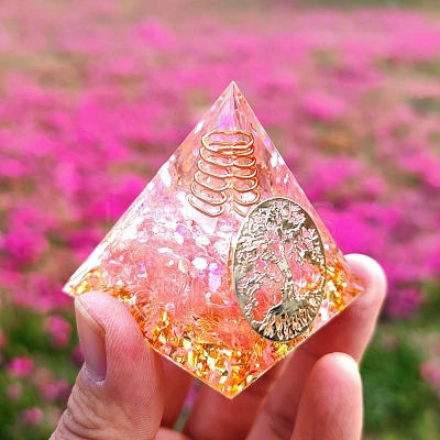 Orgonite Pyramid Resin Energy Generators DJEW-PW0012-023A-1