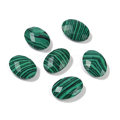 Synthetic Malachite Cabochons G-O175-15L-01-1