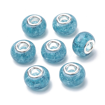 Crackle Resin European Beads RPDL-S012-B03-1