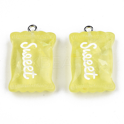 Transparent Resin Pendants X-RESI-S356-54A-04-1