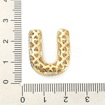 Rack Plating Brass Micro Pave Cubic Zirconia Pendants KK-Q790-01U-G-1