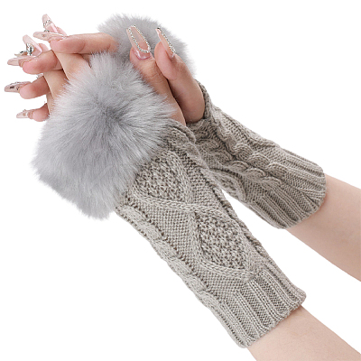 Polyacrylonitrile Fiber Yarn Knitting Fingerless Gloves COHT-PW0001-15H-1