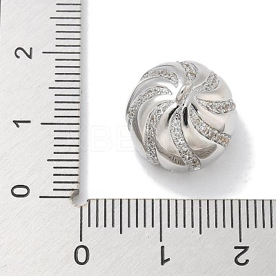 Rack Plating Brass Micro Pave Clear Cubic Zirconia Pendant Bails KK-L224-002P-1