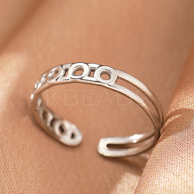 304 Stainless Steel Cuff Rings FS-WGFBCF4-20-1