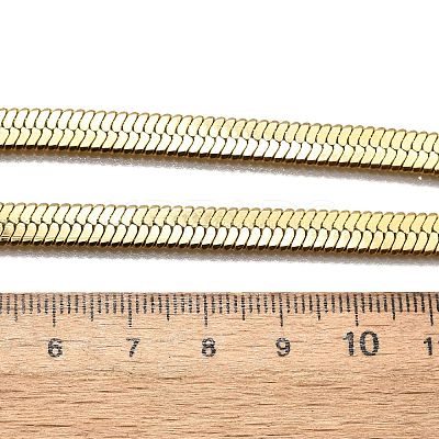 Ion Plating(IP) 304 Stainless Steel Herringbone Chain Necklace for Men Women NJEW-E076-03E-G-1