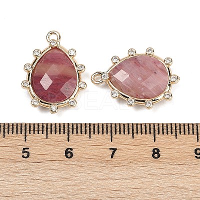 Natural Rhodonite Faceted Pendants G-K347-06G-04-1