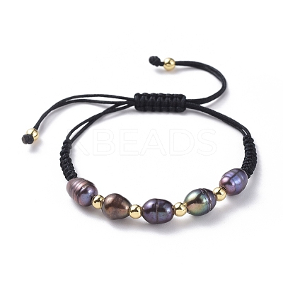 Braided Bead Bracelets BJEW-JB04820-02-1