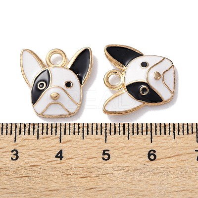 Alloy Enamel Pendants ENAM-O001-08G-G-1