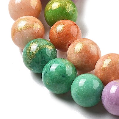 Natural Mashan Jade Beads Strands G-A255-A01-01C-1