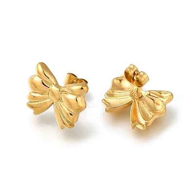 304 Stainless Steel Stud Earrings for Women EJEW-F337-01G-02-1