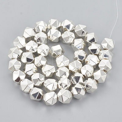 Electroplate Non-magnetic Synthetic Hematite Beads Strands G-N0322-14S-1