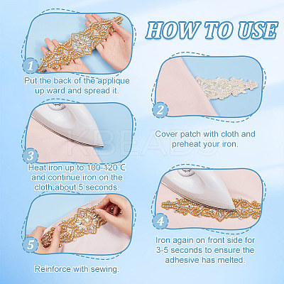 1Pc Rhinestone Iron On Ornament Accessories FIND-FG0003-05-1