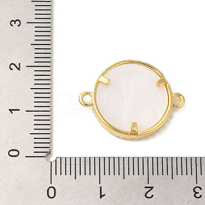 Rack Plating Brass Micro Pave Clear Cubic Zirconia Religion Connector Charms KK-L220-003G-01-1