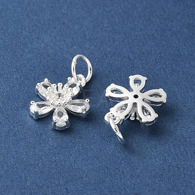 Brass Micro Pave Cubic Zirconia Pendants KK-U067-03S-04-1