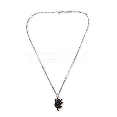 Alloy Enamel Pendant Necklaces NJEW-YW0001-02-1