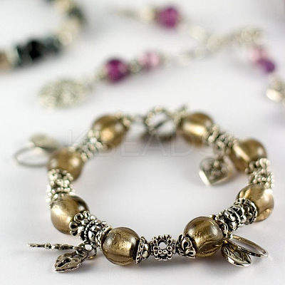 320Pcs 8 Styles Tibetan Style Alloy Bead Caps TIBE-GO0001-02-1