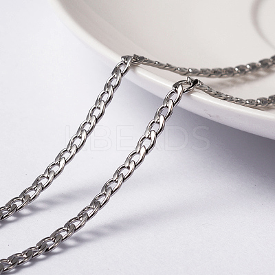 Non-Tarnish 3.28 Feet 304 Stainless Steel Twisted Chain Curb Chains X-CHS-H007-29P-1