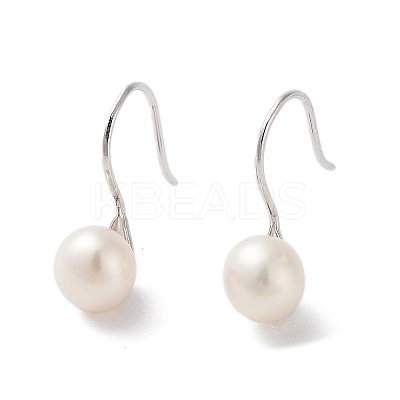 Natural Pearl Dangle Earrings for Women EJEW-C082-13B-P-1