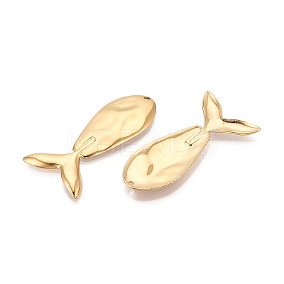 304 Stainless Steel Whale Big Pendants STAS-T069-16G-1