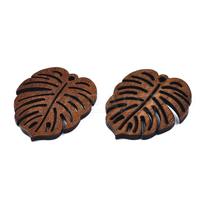 Natural Walnut Wood Pendants WOOD-N011-004-1