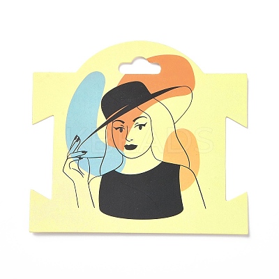 Paper Hair Clip Display Cards DIY-B061-09C-1