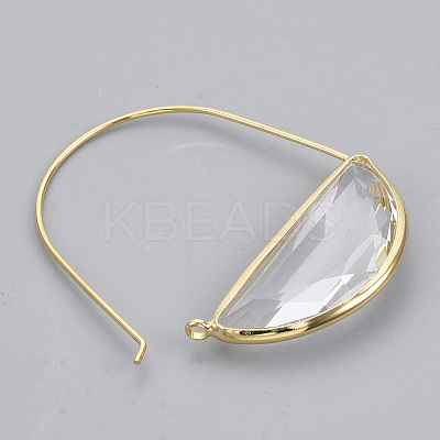 Brass Hoop Earrings X-EJEW-T007-04G-02-NF-1