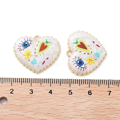 Rack Plating Alloy Enamel Pendants FIND-C050-13G-04-1