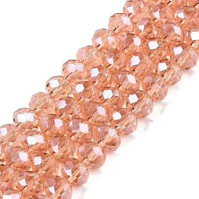 Electroplate Glass Beads Strands EGLA-A044-T6mm-A21-1